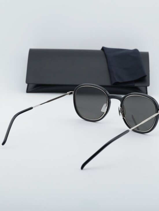 Saint Laurent SL436 001 Round Sunglasses - Black main image 2